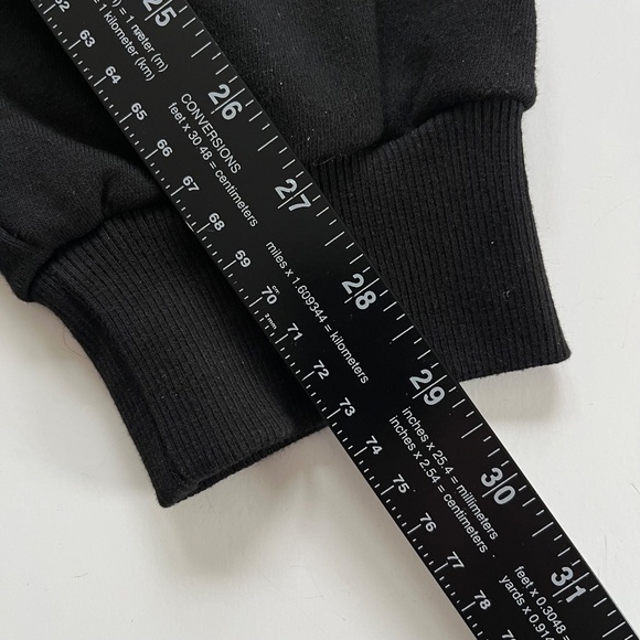 OAK + FORT High Neck Oversized Hoodie Sz S  Black Slouchy Boxy Edgy Grunge Punk - Picture 7 of 11